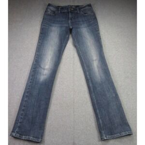 Wrangler Jeans Womens 28x31.5 Blue Western Mid-Rise Straight Stretch Denim